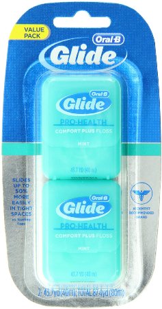 Oral-B Glide Pro-Health Comfort Plus Mint Flavor Floss Twin Pack