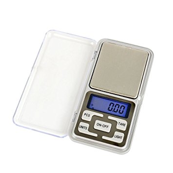 WiseField Digital Pocket Jewelry Scale 200g/0.01g Gram Weigh High Precision 0.001oz, Silver