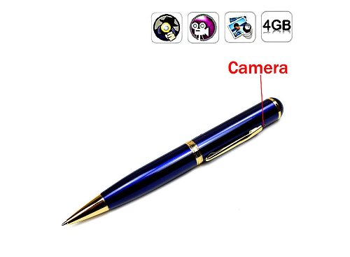 Dealinthebox® Mini Pin-hole Spy Camera Cam Pen Hidden Video Camera Recorder DV DVR w/ 4GB card - Blue  Dealinthebox® Cleaning Cloth