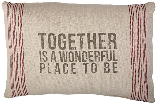 Primitives by Kathy 9-Stripe Together Pillow, 14.5-Inch by 10-Inch