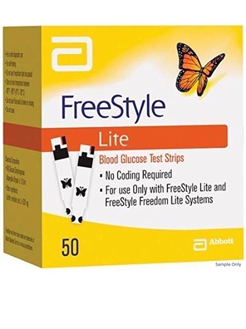 Freestyle lite glucose test strips 50 count