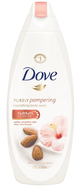 Dove Purely Pampering Body Wash, Almond Cream & Hibiscus 22 oz