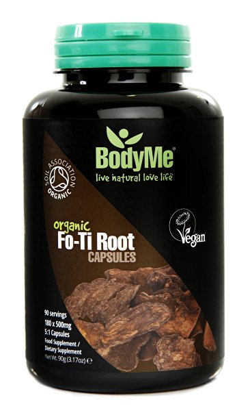 BodyMe Organic Fo-Ti Root 5:1 Capsules | 500mg x 180 | He Shou Wu | Soil Association Certified