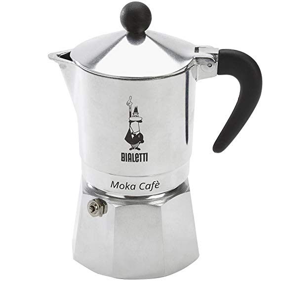 Bialetti, 06774, Moka Cafe 3 cup, Stove Top Espresso Maker, Black