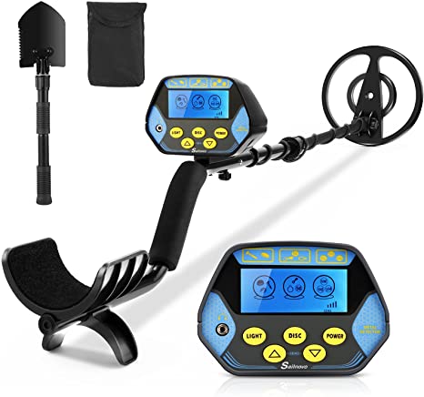 Sailnovo Metal Detector Professional for Adults & Kids, High Accuracy Gold Detector with DISC & All Metal Mode 8.6'' Waterproof Search Coil & 21.9cm Sensitivity with Shovel & Bag