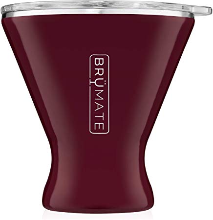 BrüMate MargTini 10oz Martini Margarita Tumbler - Made With Vacuum-Insulated Stainless Steel (Merlot)