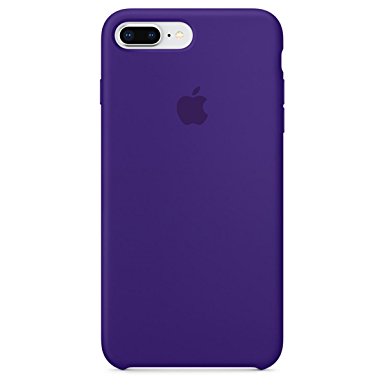 Optimal shield Soft Apple Silicone Case Cover for Apple iPhone 8plus (5.5inch) Boxed- Retail Packaging (Purple)