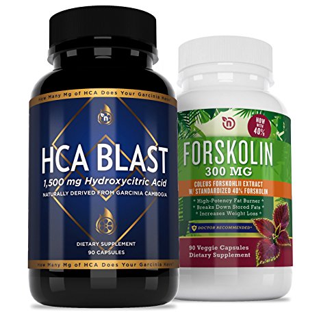 NutriGood Labs HCA Blast 1500mg and Garcinia Forskolin Weight Loss Supplements