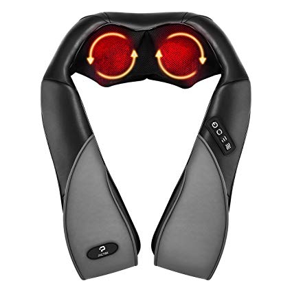 PICTEK Back Neck and Shoulder Massager, 3D Shiatsu Kneading Massage with Heat Therapy, Speed Control，FDA Approved, 8 Nodes for Neck, Back, Shoulder, Foot, Leg at Home, Office, Car