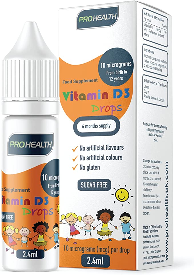 Vegan Vitamin D3 400 IU for Babies from Birth, 4 Month Supply; Natural and Plant Based Suitable for Vegan, Vegetarian, Halal and Kosher (400 IU 2.4ml)