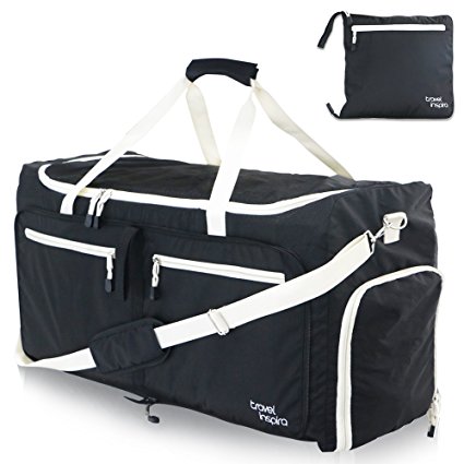 travel inspira Duffel Bag For Women & Men - Foldable lightweight Duffle For Luggage Gym Sports