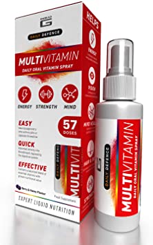 Neo G Multivitamin Oral Spray – Liquid Vitamin Supplement – with B Vitamins, A, C, D, K, Biotin, Folic Acid, Selenium, Iodine – High Quality Ingredients – Immune System Support – 30ml – Made in the UK