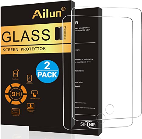 Ailun Screen Protector Compatible New iPad 9.7 inch 2017/2018 model,iPad Air 1,iPad Air 2,iPad Pro 9.7 [2Pack],Tempered Glass,[Apple Pencil Compatible]Anti-Scratch,Case Friendly-Siania Retail Package