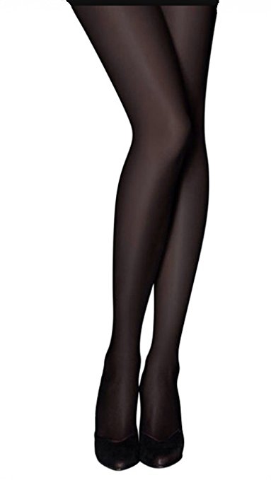40 DENIER SEMI OPAQUE BLACK TIGHTS WITH LYCRA MADE IN THE UK