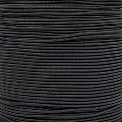 Paracord Planet 2.5mm 1/32", 1/16", 3/16", 5/16", 1/8”, 3/8", 5/8", 1/4", 1/2 inch Elastic Bungee Nylon Shock Cord Crafting Stretch String – Various Colors –10 25 50 & 100 Foot Lengths Made in USA
