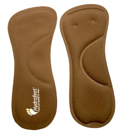 Hydrofeet Gold Women's High Heel Inserts Premium Massaging Insert Liquid Insole With Memory Foam Arch