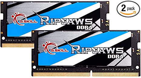 G.Skill RipJaws Series 32GB (2 x 16GB) 260-Pin SO-DIMM PC4-25600 DDR4 3200 CL22-22-22-52 1.20V Dual Channel Memory Model F4-3200C22D-32GRS