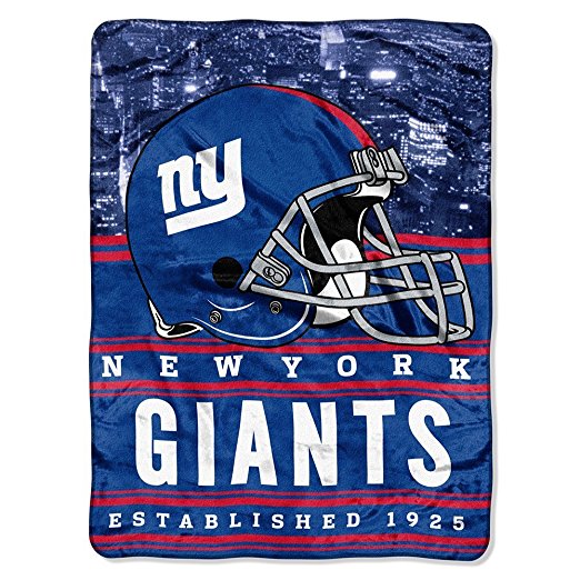 The Northwest Company NFL New York Giants Stacked Silk Touch Blanket, 60-Inch by 80-Inch