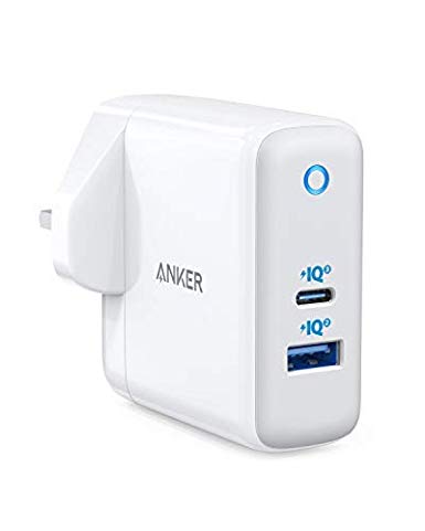 Anker USB C Charger, 60W PIQ 3.0 & GaN Tech Dual Port Charger, PowerPort Atom III (2 Ports) Travel Charger with a 45W USB C Port, for USB-C Laptops, MacBook, iPad Pro, iPhone, Galaxy, Pixel and More