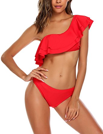ADOME Women's Triangle Bikini Bathing Suits Strappy Halter Two Piece Swimsuits