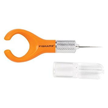 Fiskars 1630501001 Fingertip Detail Knife Orange Stainless Steel Blade 1 3/4"Blade