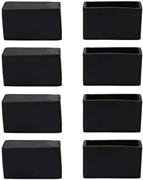 uxcell Rubber Chair Leg Caps End Pad Feet Cover Furniture Slider Floor Protector 8pcs 20x40mm(0.79" x 1.57") Inner Size, Reduce Noise Prevent Scratch