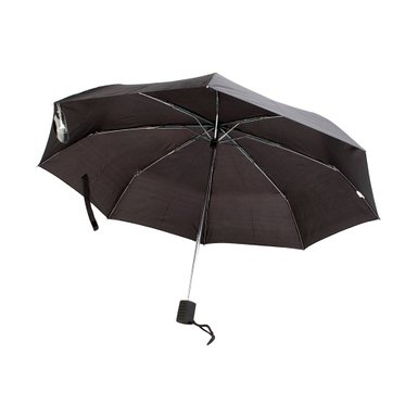 The Weather Station 42-Inch Auto Open Compact Folding Umbrella, Black