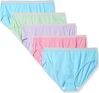 Fruit of the Loom womens Plus Size "Fit for Me" 5 Pack Microfiber Hi-cut Panties