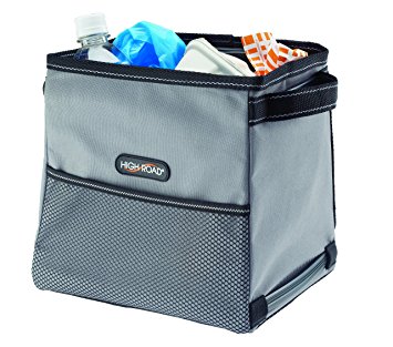 High Road StableMate Leakproof Covered Car Trash Can (Medium, Gray)
