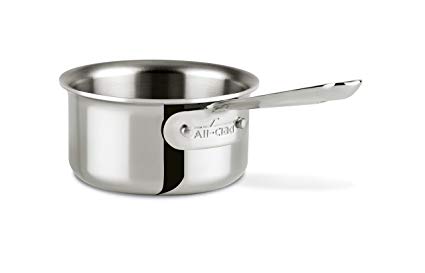 All-Clad 42006 Stainless Steel Tri-Ply Bonded Dishwasher Safe Butter Warmer/Cookware, 0.5-Quart, Silver