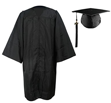 YesGraduation Unisex Adult's Matte Graduation Gown Cap Tassel Set 2018 For High School and College Ceremony