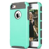 iPhone 5S CaseiPhone 5 Caseby AilunSoft TPU BumperampHard Shell Solid PC BackShock-AbsorptionampAnti-Scratch Hybrid Dual-Layer Slim CoverSiania Retail PackageGreen