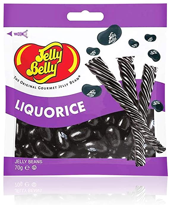 Jelly Belly JB314 Jelly Beans - Liquorice Flavor, 70 Gram