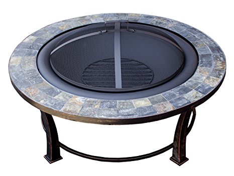 AZ Patio Heaters Fire Pit with Round Table, Wood Burning