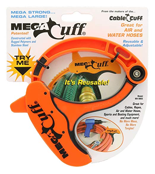 Cable Cuff Mega Cuff - Single Extra Large Reusable Serrated Cable Organizer - 6 Inches
