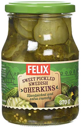 Felix Smorgasgurka Pickled Gherkins, 370 g, Pack of 3