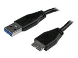 StarTechcom 15cm 6-Inch Short Slim SuperSpeed USB 30 A to Micro B Cable USB3AUB15CMS