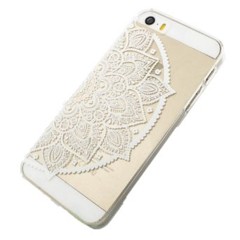 Plastic Case Cover for Iphone 5 5s 5c Henna Lotus Mandala Half Hindu Ganesh For iPhone 5 5S