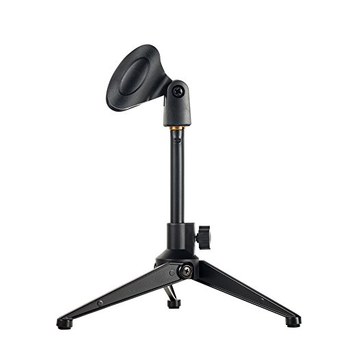 Bearstar Universal Desktop Microphone Stand Adjustable MIC Tabletop Stand with Microphone Clip such as Sm57 Sm58 Sm86 Sm87