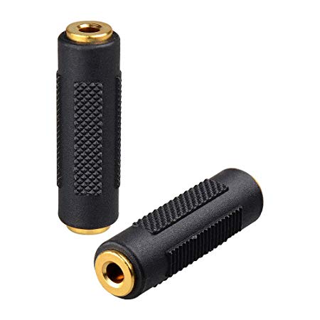 Onite 2pcs 3.5mm Audio Stereo Jack Female to Female Adapter Connectors