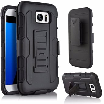 Samsung Galaxy S7 Case Military Future Armor Hybrid Defender Dual Layer Bumper KICKSTAND w/ BELT CLIP HOLSTER Impact & Shock Resistant Robot Hard Shell Case for Galaxy S7 by VANGUARD CASES