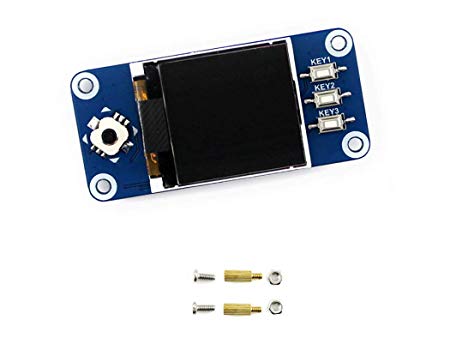 waveshare 1.44inch LCD Display HAT 128x128 Pixel SPI Interface Direct-pluggable onto Raspberry Pi 2B/3B/3B /Zero/Zero W with Examples for Raspberry Pi/Arduino/STM32 Driver ST7735S