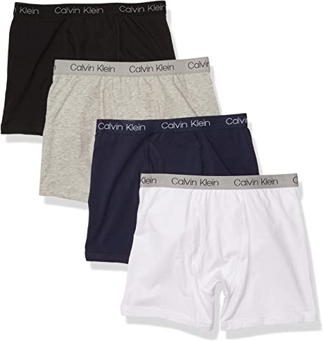 Calvin Klein Boys' Underwear 4 Pack Boxer Brief Value Pack