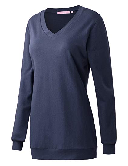 Regna X Long Sleeve Loose Casual Pullover Cute Sweatshirts for Women (S-3x, we Have Plus Sizes)