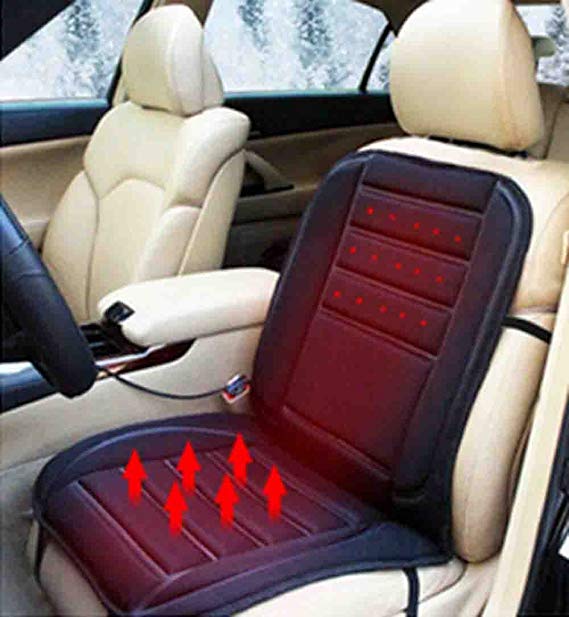 Yosoo 12V Car Heated Seat Cushion Cover Warmer Pad In Winter (Black)