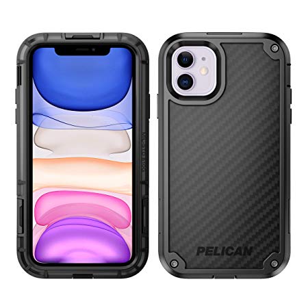 Pelican iPhone 11 Case, Shield Case - Military Grade Drop Tested – DuPont Kevlar Carbon, TPU, Polycarbonate Protective Case for Apple iPhone 11 (Black)