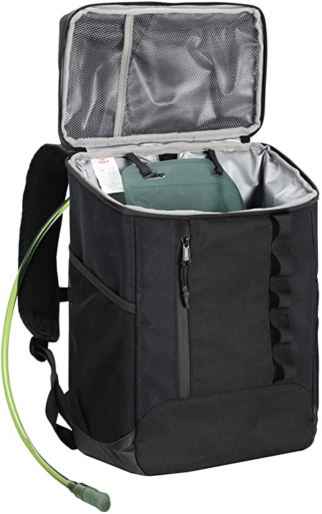 MIER Leakproof Insulated Backpack Lunch Cooler Backpack for Men and Women, Water Resistant, 20 Can, Black