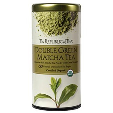 The Republic Of Tea Double Green Matcha 50 Tea Bags Gourmet Blend Of Organic Green Tea And Matcha Powder