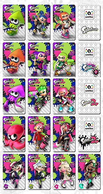 NFC Game Card for Nintendo Switch Wii U & New 3DS (Splatoon 2 Cards)