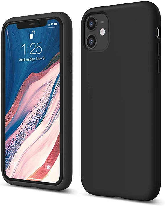 elago iPhone 11 Silicone Case |Black| - Premium Liquid Silicone, Raised Lip (Screen & Camera Protection), 3 Layer Structure, Full Body Protection, Flexible Bottom